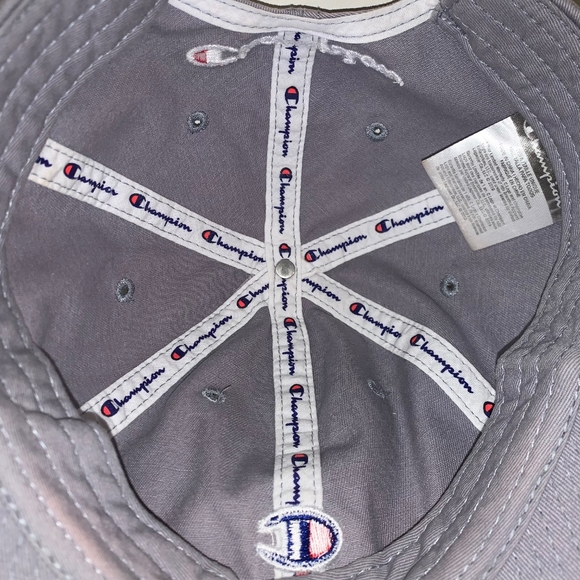 CHAMPION Classic Gray Adjustable Hat Cap - Picture 6 of 6